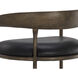 Zanatta 38.75 inch Charcoal Black Leather Barstool